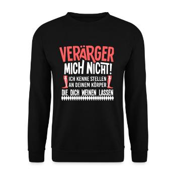 Don't upset me physio - Unisex Sweatshirt - black - Front - Alina (178cm) & Michal (187cm)