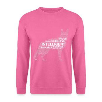 Berger allemand - Sweat-shirt Unisexe - rose - Devant