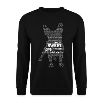 Französische Bulldoge - Unisex Pullover - Schwarz - Vorne - Alina (178cm) & Michal (187cm)