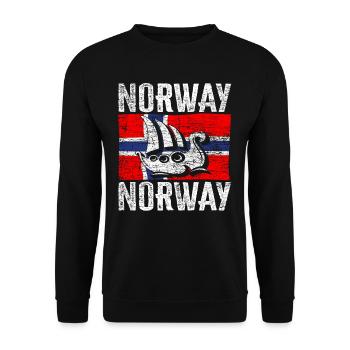 Bateau norvégien - Sweat-shirt Unisexe - noir - Devant - Alina (178cm) & Michal (187cm)