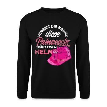 Gerüstbauerin Helm - Unisex Pullover - Schwarz - Vorne - Alina (178cm) & Michal (187cm)