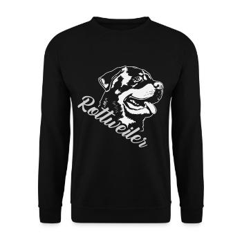 Rottweiler - Unisex Pullover - Schwarz - Vorne - Alina (178cm) & Michal (187cm)