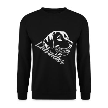 Labrador - Unisex Pullover - Schwarz - Vorne - Alina (178cm) & Michal (187cm)