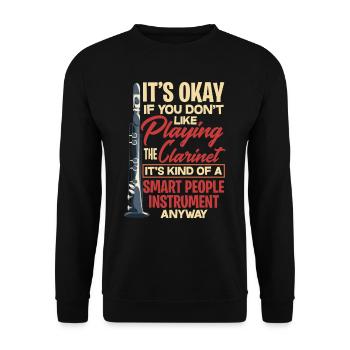 Clarinet musical instrument - Unisex Sweatshirt - black - Front - Alina (178cm) & Michal (187cm)