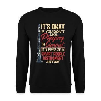 Clarinet musical instrument - Unisex Sweatshirt - black - Front - Alina (178cm) & Michal (187cm)