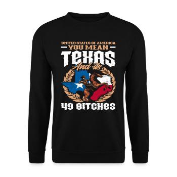Texas États-Unis d'Amérique cadeau - Sweat-shirt Unisexe - noir - Devant - Alina (178cm) & Michal (187cm)