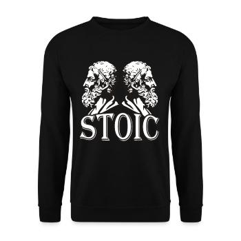 Stoic philosopher - Unisex Sweatshirt - black - Front - Alina (178cm) & Michal (187cm)