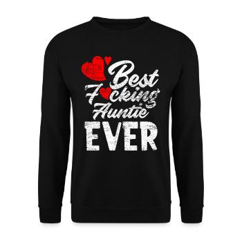Beste Tante - Unisex Pullover - Schwarz - Vorne - Alina (178cm) & Michal (187cm)