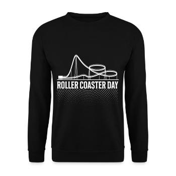 Cadeau du jour des montagnes russes pour les amis des montagnes russes - Sweat-shirt Unisexe - noir - Devant - Alina (178cm) & Michal (187cm)