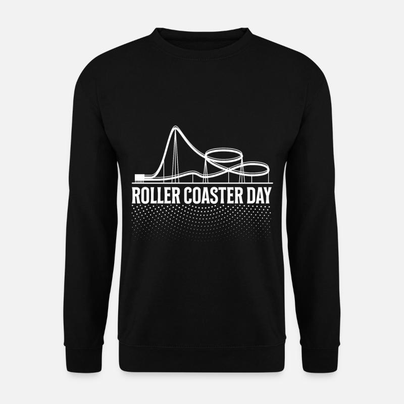 Roller Coaster Day Geschenk für Achterbahn Freunde - Unisex Pullover - Schwarz