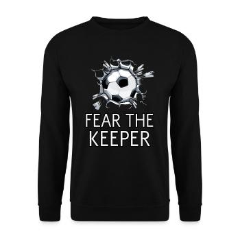 Gardien de but drôle disant football - Sweat-shirt Unisexe - noir - Devant - Alina (178cm) & Michal (187cm)