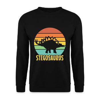 grand cadeau de dinosaure stegosaurus pour les dinosaures - Sweat-shirt Unisexe - noir - Devant - Alina (178cm) & Michal (187cm)