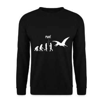 Cadeau d'évolution de dinosaure pour les amis de dinosaures - Sweat-shirt Unisexe - noir - Devant - Alina (178cm) & Michal (187cm)