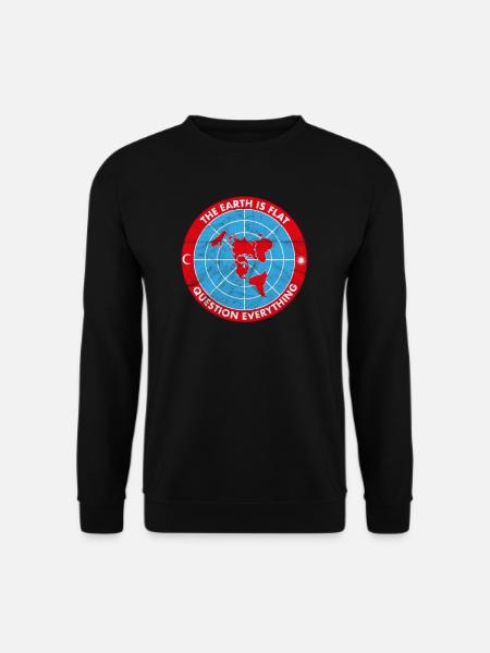 Flat Earth Society - Théorie du complot Vintage - Sweat-shirt Unisexe - noir