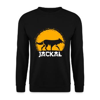 Chacal Chacal cadeau pour chiens sauvages et chacals - Sweat-shirt Unisexe - noir - Devant - Alina (178cm) & Michal (187cm)