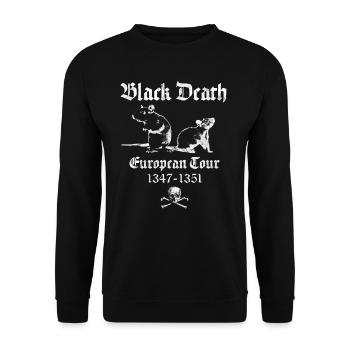 Black Death Plague Okkulter gotischer Horror Satan - Unisex Pullover - Schwarz - Vorne - Alina (178cm) & Michal (187cm)