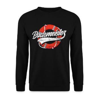 Bademeister - Unisex Pullover - Schwarz - Vorne - Alina (178cm) & Michal (187cm)