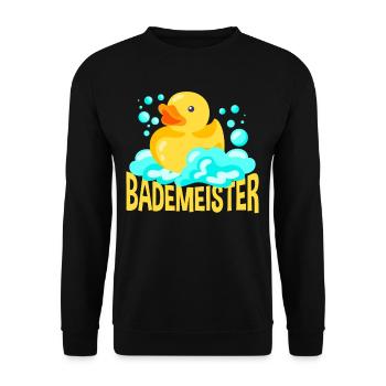 Bademeister - Unisex Pullover - Schwarz - Vorne - Alina (178cm) & Michal (187cm)