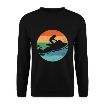 Jet ski vintage vacation - Unisex Sweatshirt - black - Front - Alina (178cm) & Michal (187cm)