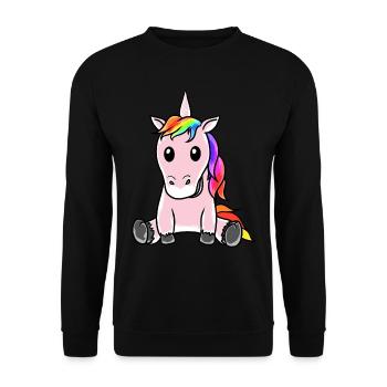 Unicorn Mythical Creatures Children Baby - Unisex Sweatshirt - black - Front - Alina (178cm) & Michal (187cm)