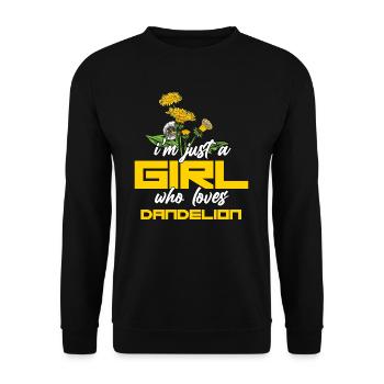 Je suis juste une fille qui aime le pissenlit pour les pissenlits - Sweat-shirt Unisexe - noir - Devant - Alina (178cm) & Michal (187cm)