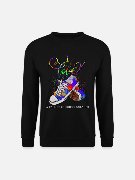 I love a Pair of Colorful Sneaker Geschenk Schuhe - Unisex Pullover - Schwarz