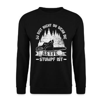 Waldarbeiter Forst - Unisex Pullover - Schwarz - Vorne - Alina (178cm) & Michal (187cm)