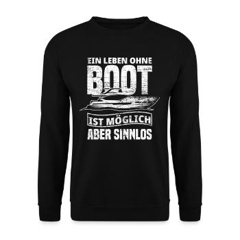Schiff Leben - Unisex Pullover - Schwarz - Vorne - Alina (178cm) & Michal (187cm)