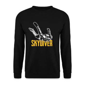 Cadeau de parachutiste pour les athlètes de parachutisme - Sweat-shirt Unisexe - noir - Devant - Alina (178cm) & Michal (187cm)