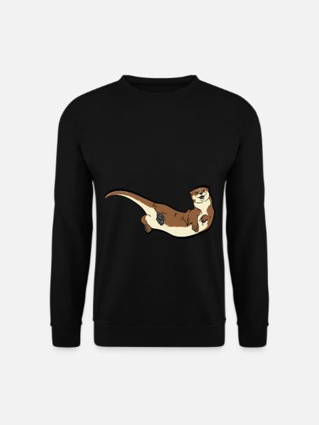 niedlicher Otter Geschenk für Otter Freunde - Unisex Pullover - Schwarz