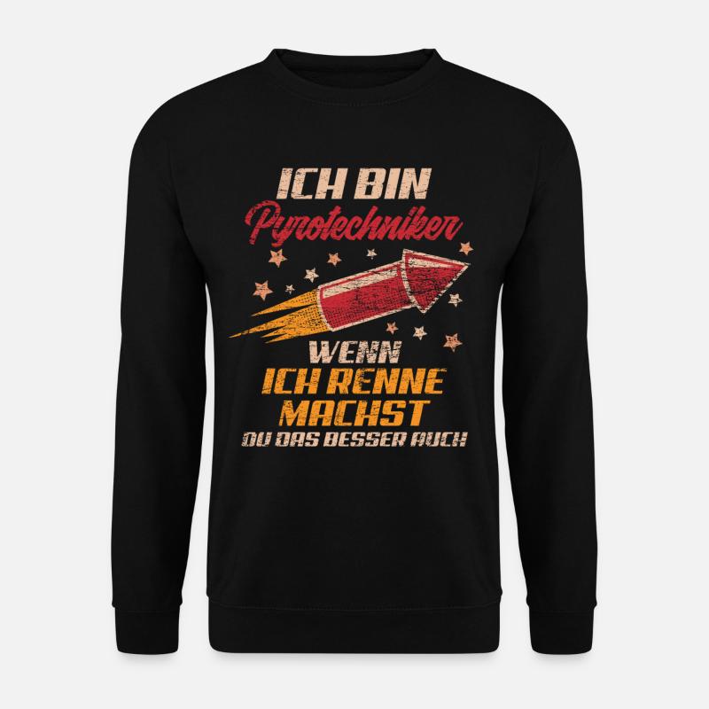 Pyrotechniker Rennen - Unisex Pullover - Schwarz