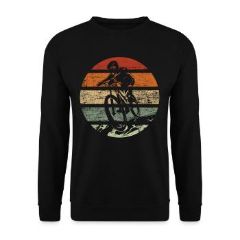 Bicycle retro - Unisex Sweatshirt - black - Front - Alina (178cm) & Michal (187cm)