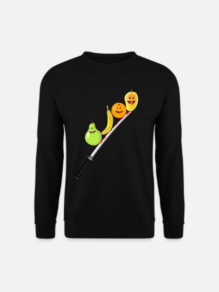 Obst Früchte Katana Vegan Gesund Vitamine - Unisex Pullover - Schwarz