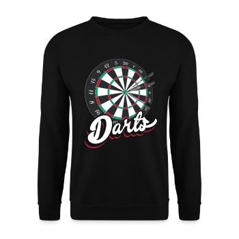 Cadeaux de fléchettes vintage - Sweat-shirt Unisexe - noir - Devant - Alina (178cm) & Michal (187cm)