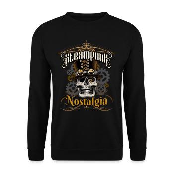 Crâne de gentleman steampunk nostalgie - Sweat-shirt Unisexe - noir - Devant - Alina (178cm) & Michal (187cm)
