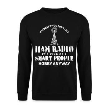 Amateur Radio Ham Radio Radio Service Amateur - Unisex Sweatshirt - black - Front - Alina (178cm) & Michal (187cm)