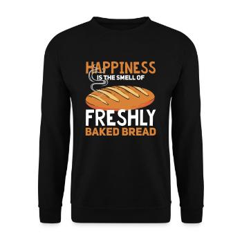 Brot Bäcker Sandwich Toast Weißbrot Backen - Unisex Pullover - Schwarz - Vorne - Alina (178cm) & Michal (187cm)