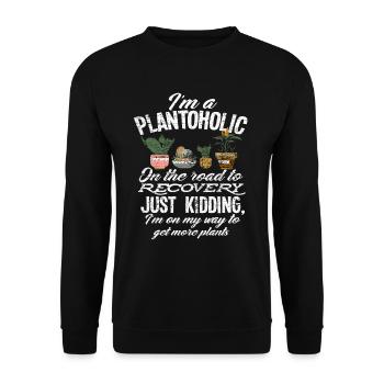 Garden plant lover gift - Unisex Sweatshirt - black - Front - Alina (178cm) & Michal (187cm)