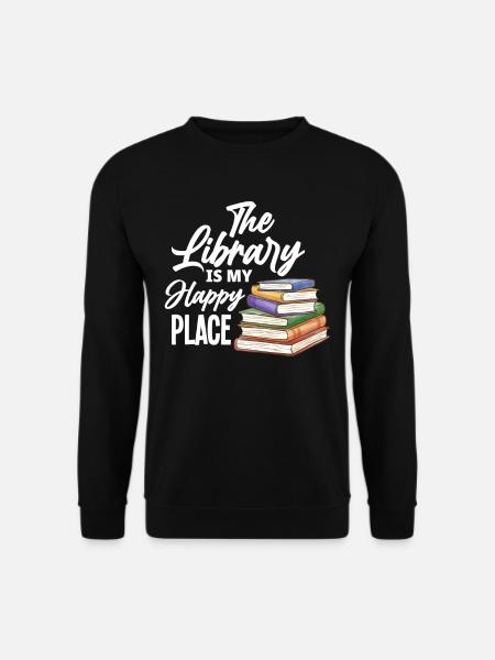 Buch Lesen Bücher Bibliothekar - Unisex Pullover - Schwarz