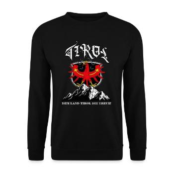 Tyrol Tiroler Adler Austria - Unisex Sweatshirt - black - Front - Alina (178cm) & Michal (187cm)