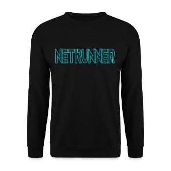 Netrunner Netzwerk Admin Administrator Informatik - Unisex Pullover - Schwarz - Vorne - Alina (178cm) & Michal (187cm)