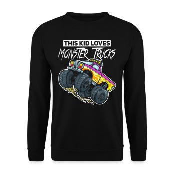 Monstertruck USA Monster Truck - Unisex Sweatshirt - black - Front - Alina (178cm) & Michal (187cm)