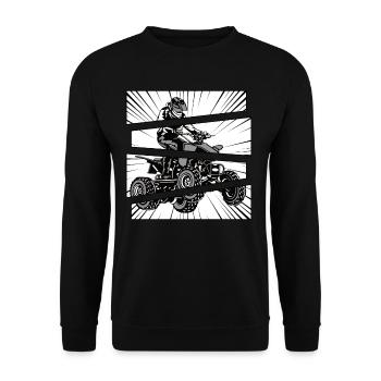Motorsport Quad Biker ATV Offroad Quad Bike Split - Unisex Sweatshirt - black - Front - Alina (178cm) & Michal (187cm)