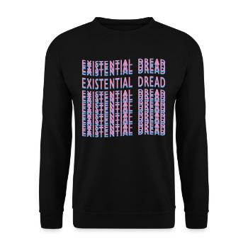 Existential Dread product Retrowave Aesthetic - Unisex Sweatshirt - black - Front - Alina (178cm) & Michal (187cm)