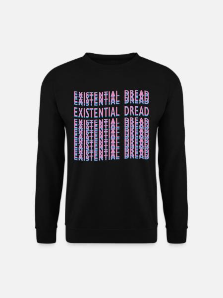 Existential Dread Produkt Retrowave Ästhetik - Unisex Pullover - Schwarz