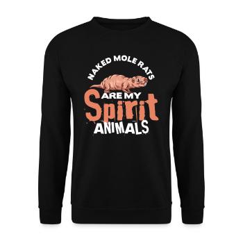 Naked Mole Rats African Rodent Mull - Unisex Sweatshirt - black - Front - Alina (178cm) & Michal (187cm)