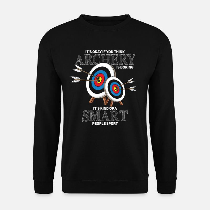 Bogenschießen Bogenschütze Pfeil & Bogen - Unisex Pullover - Schwarz