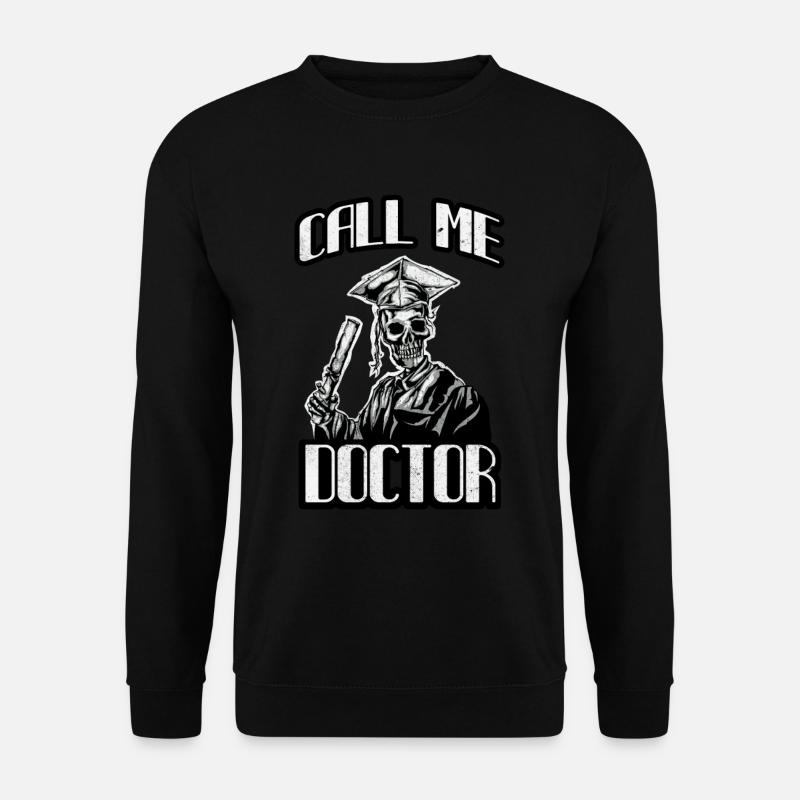 Promotion Geschenk Doktorhut lustiger Doktor - Unisex Pullover - Schwarz