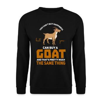 Capricorn Goat Mountain Goat Bock House Goat - Unisex Sweatshirt - black - Front - Alina (178cm) & Michal (187cm)