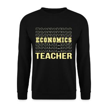 Économiste economie professeur d’économie cadeau - Sweat-shirt Unisexe - noir - Devant - Alina (178cm) & Michal (187cm)